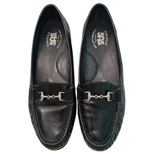 SAS Tripad Comfort Womens 7.5 N Black Leather Loafer Slip On USA Work